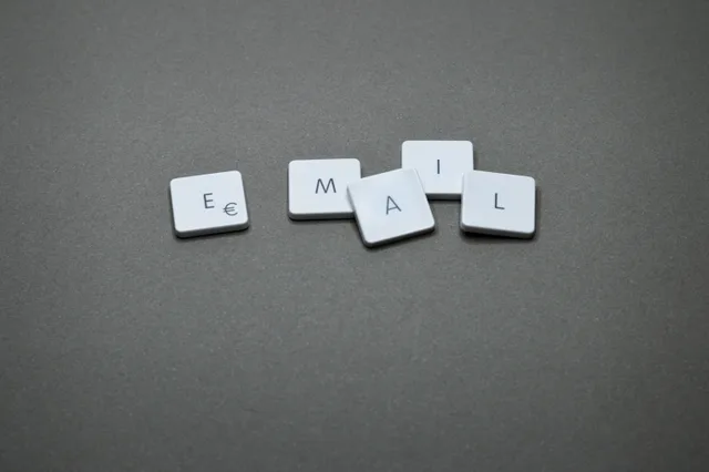 Close-up of the word 'email' formed with letter tiles on a gray surface. Where nonprofit email marketing goes from here: what to know first